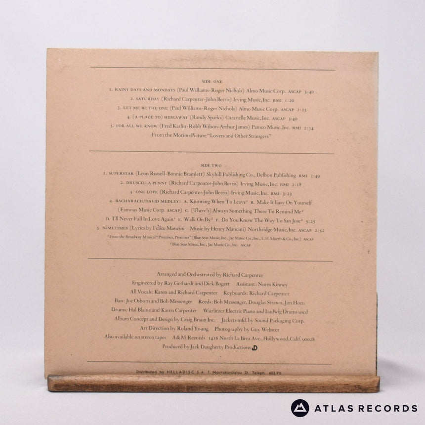 Carpenters - Carpenters - Greek LP Vinyl Record - VG+/VG+