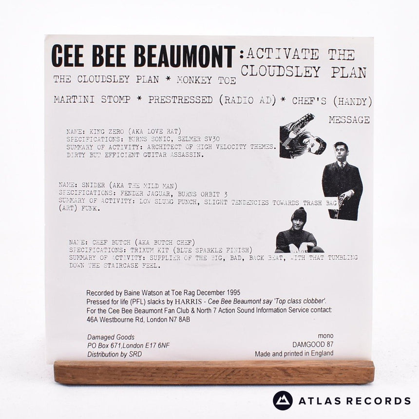Cee Bee Beaumont - Activate The Cloudsley Plan - 7" Vinyl Record - EX/EX