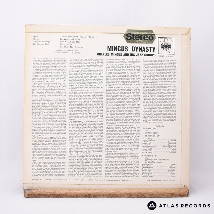 Charles Mingus And His Jazz Group - Mingus Dynasty - LP Vinyl Record - EX/EX