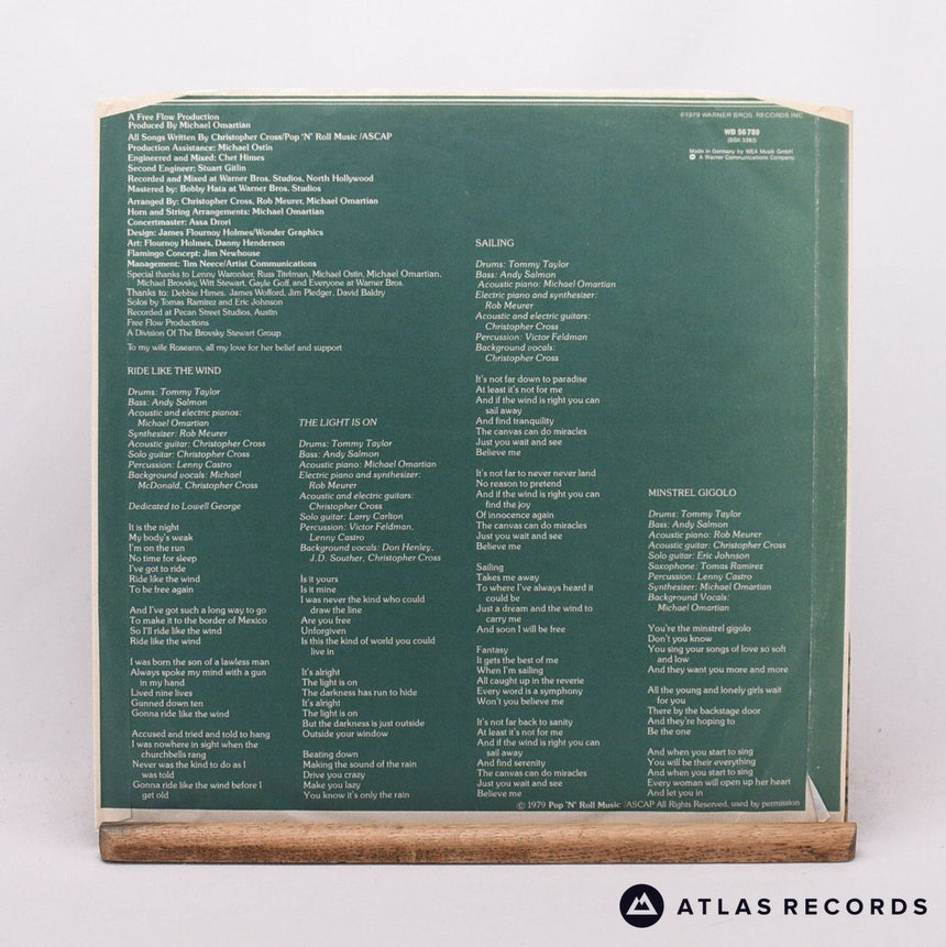 Christopher Cross - Christopher Cross - LP Vinyl Record - VG+/EX
