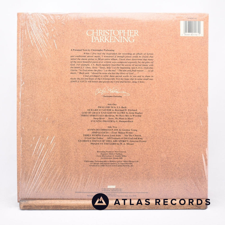 Christopher Parkening - Simple Gifts - LP Vinyl Record - EX/EX