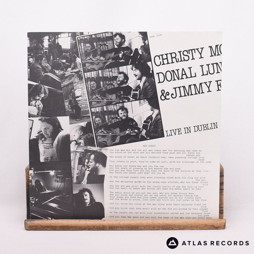 Christy Moore - Live In Dublin - Lyric Sheet Ireland LP Vinyl Record - EX/EX