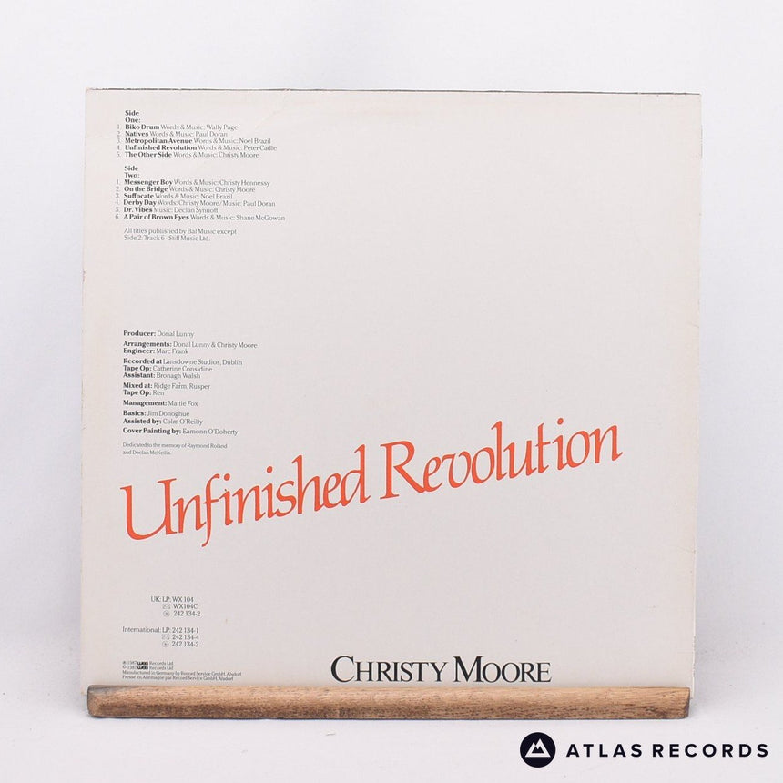 Christy Moore - Unfinished Revolution - -A -B LP Vinyl Record - VG+/EX
