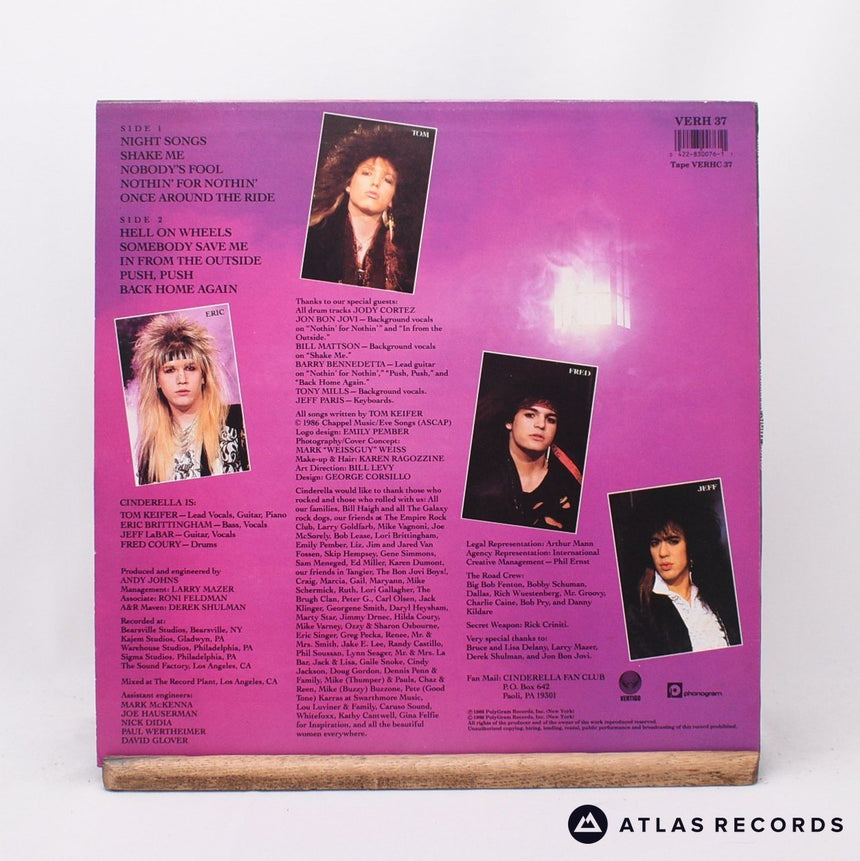 Cinderella - Night Songs - LP Vinyl Record - EX/VG+