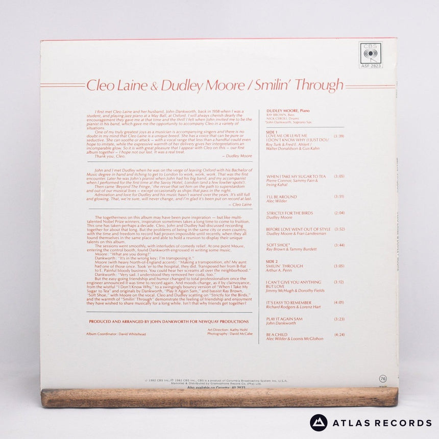 Cleo Laine - Smilin' Through - LP Vinyl Record - EX/NM