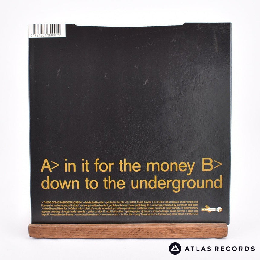 Client - In It For The Money - Blue Limited Edition 7" Vinyl Record - EX/EX