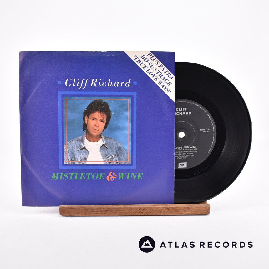 Cliff Richard Mistletoe & Wine 7" Vinyl Record - Front Cover & Record