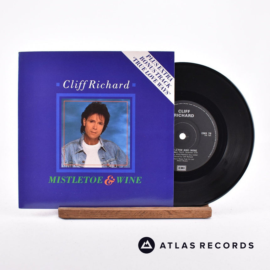Cliff Richard Mistletoe & Wine 7" Vinyl Record - Front Cover & Record