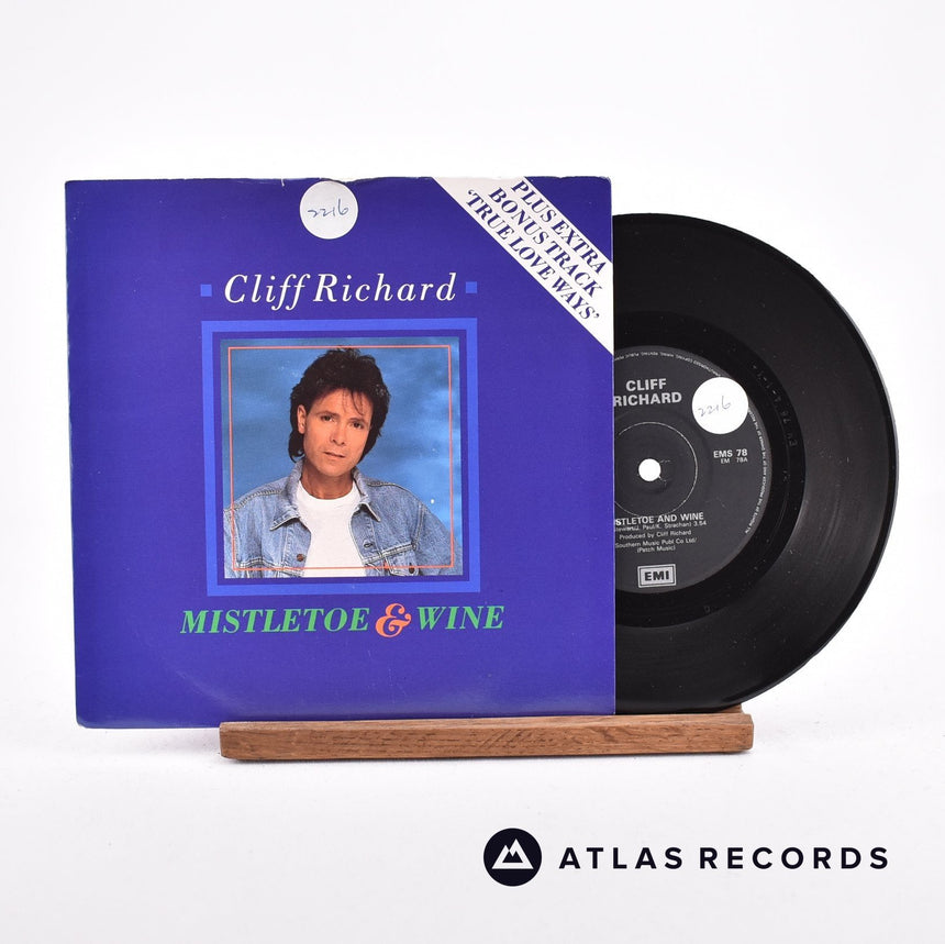 Cliff Richard Mistletoe & Wine 7" Vinyl Record - Front Cover & Record