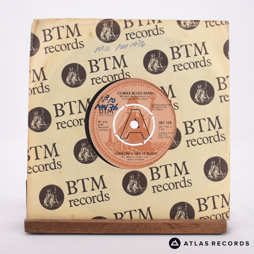 Climax Blues Band Couldn't Get It Right 7" Vinyl Record - In Sleeve