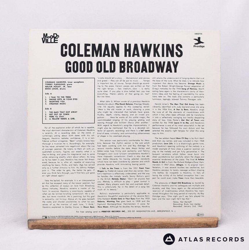 Coleman Hawkins - Good Old Broadway - Reissue LP Vinyl Record - EX/NM