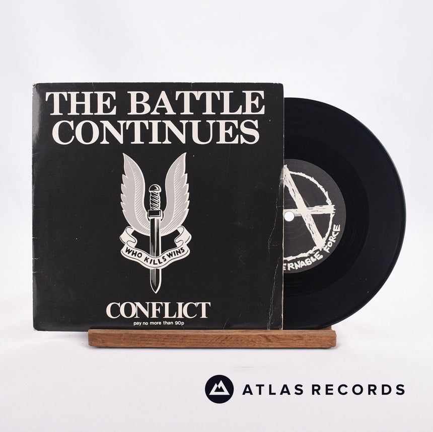 Conflict The Battle Continues 7" Vinyl Record - Front Cover & Record