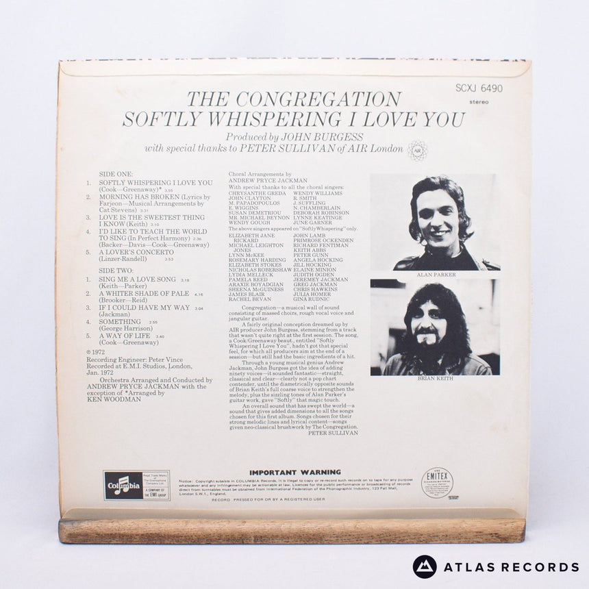 Congregation - Softly Whispering I Love You - LP Vinyl Record - EX/VG+