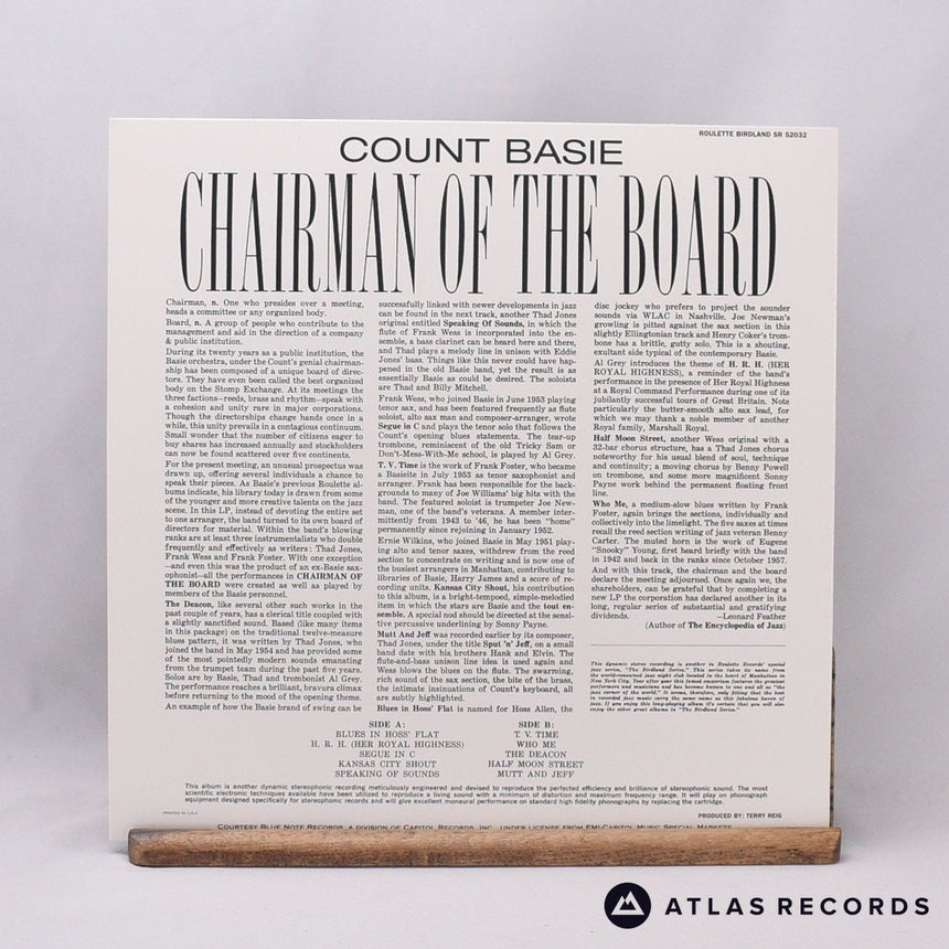 Count Basie - Chairman Of The Board - 180G A B LP Vinyl Record - EX/EX