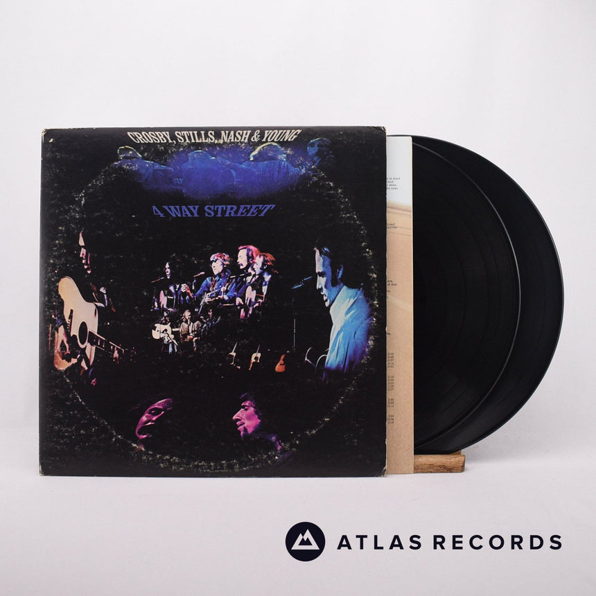 Crosby, Stills, Nash & Young 4 Way Street 2 x LP Vinyl Record - Front Cover & Record