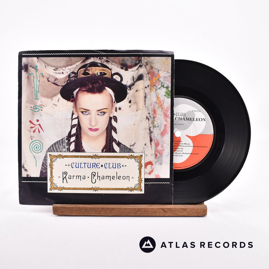 Culture Club Karma Chameleon 7" Vinyl Record - Front Cover & Record