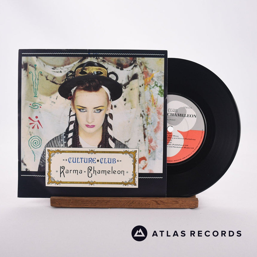 Culture Club Karma Chameleon 7" Vinyl Record - Front Cover & Record