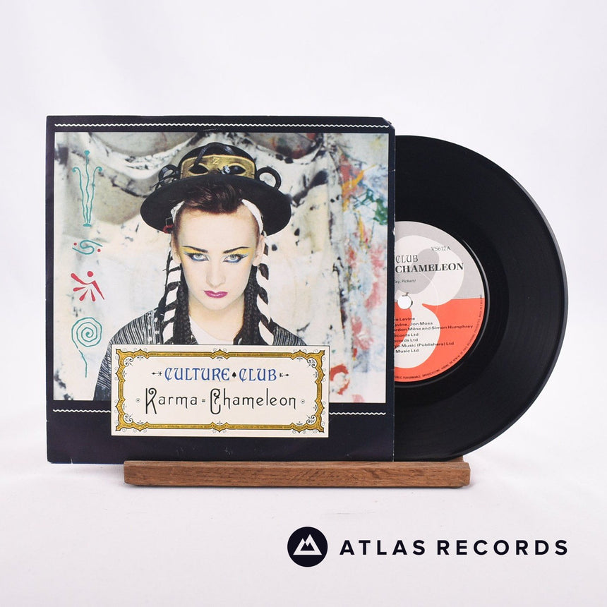Culture Club Karma Chameleon 7" Vinyl Record - Front Cover & Record