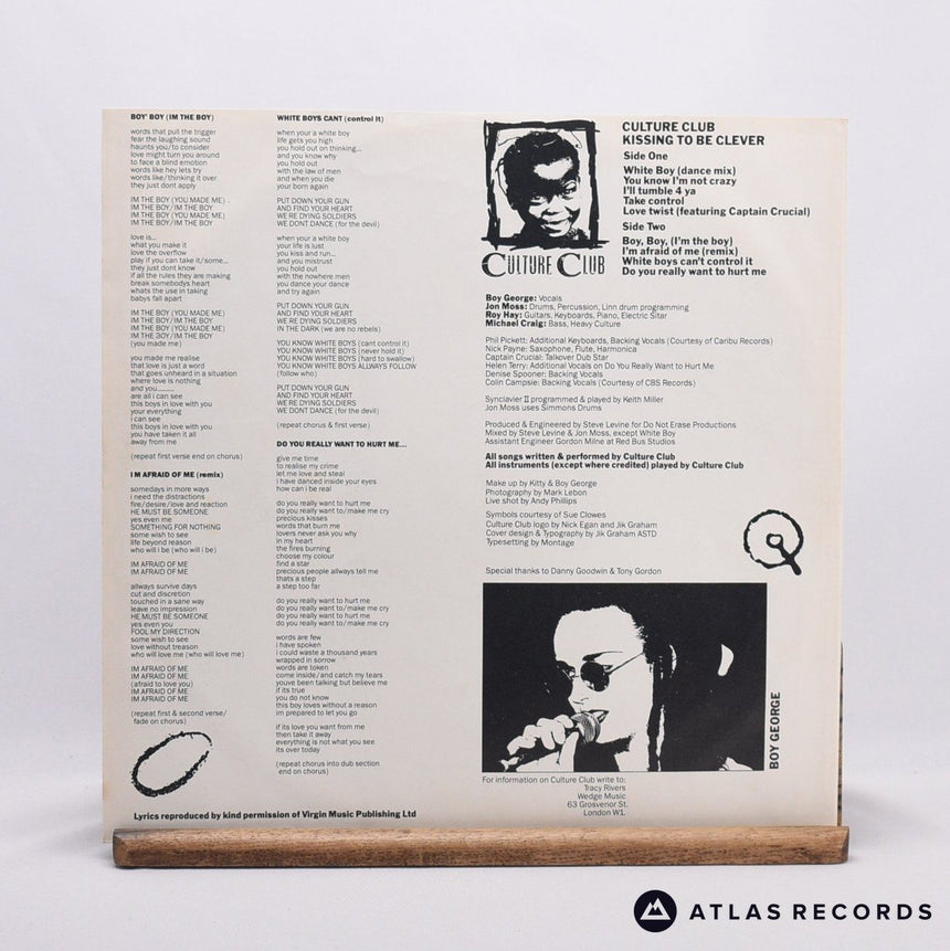 Culture Club - Kissing To Be Clever - LP Vinyl Record - EX/VG+