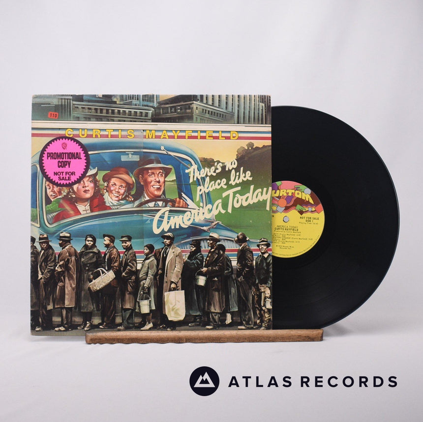 Curtis Mayfield (There's No Place Like) America Today LP Vinyl Record - Front Cover & Record