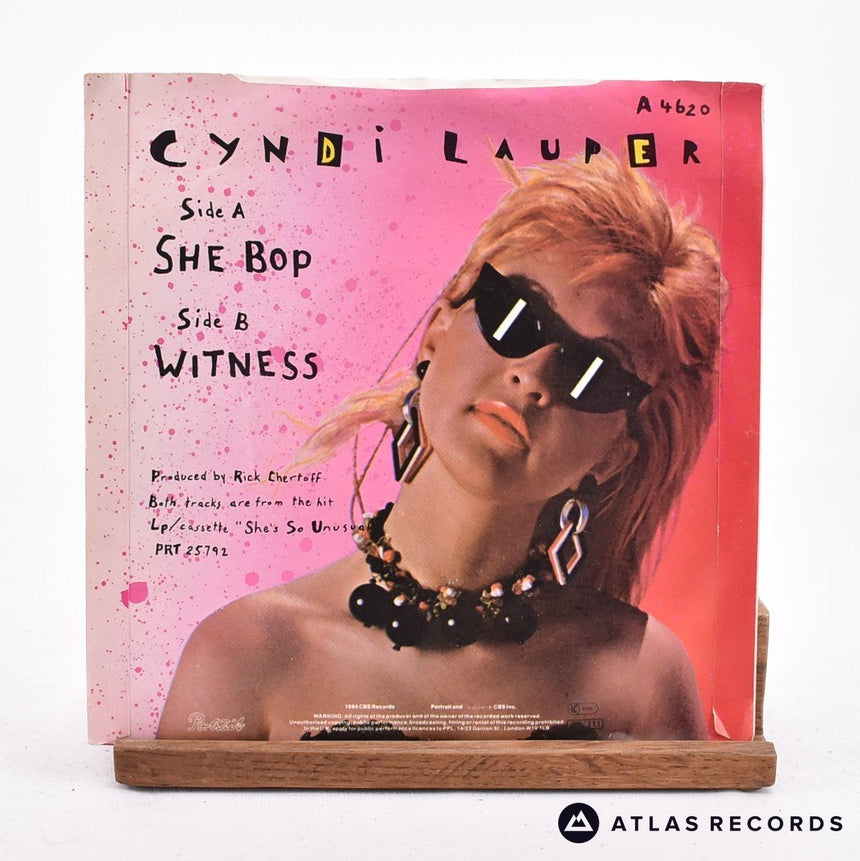 Cyndi Lauper - She Bop - 7" Vinyl Record - VG+/VG+