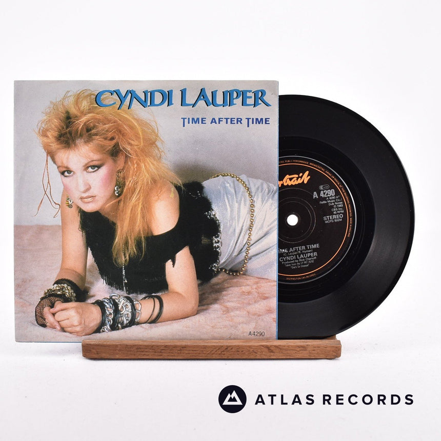 Cyndi Lauper Time After Time 7" Vinyl Record - Front Cover & Record