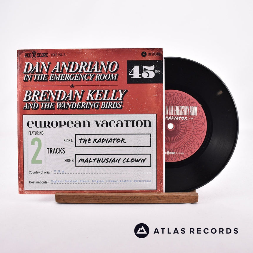 Dan Andriano In The Emergency Room European Vacation 7" Vinyl Record - Front Cover & Record
