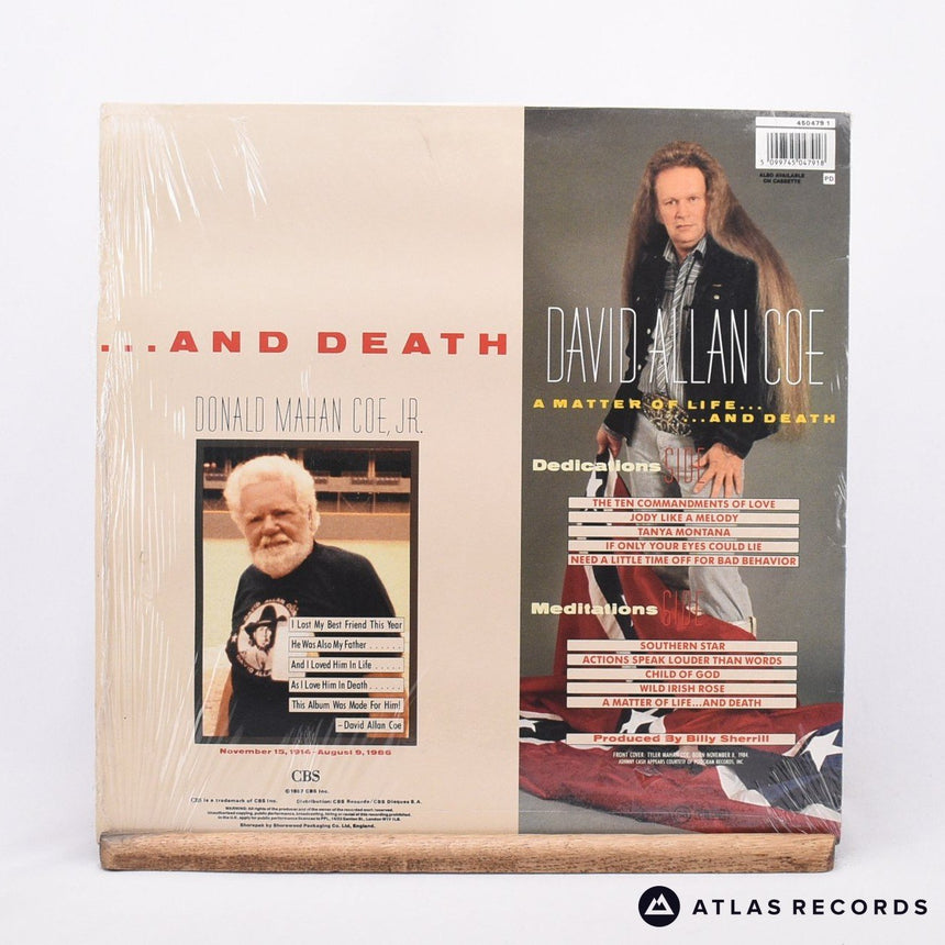 David Allan Coe - A Matter Of Life... And Death - LP Vinyl Record - EX/EX