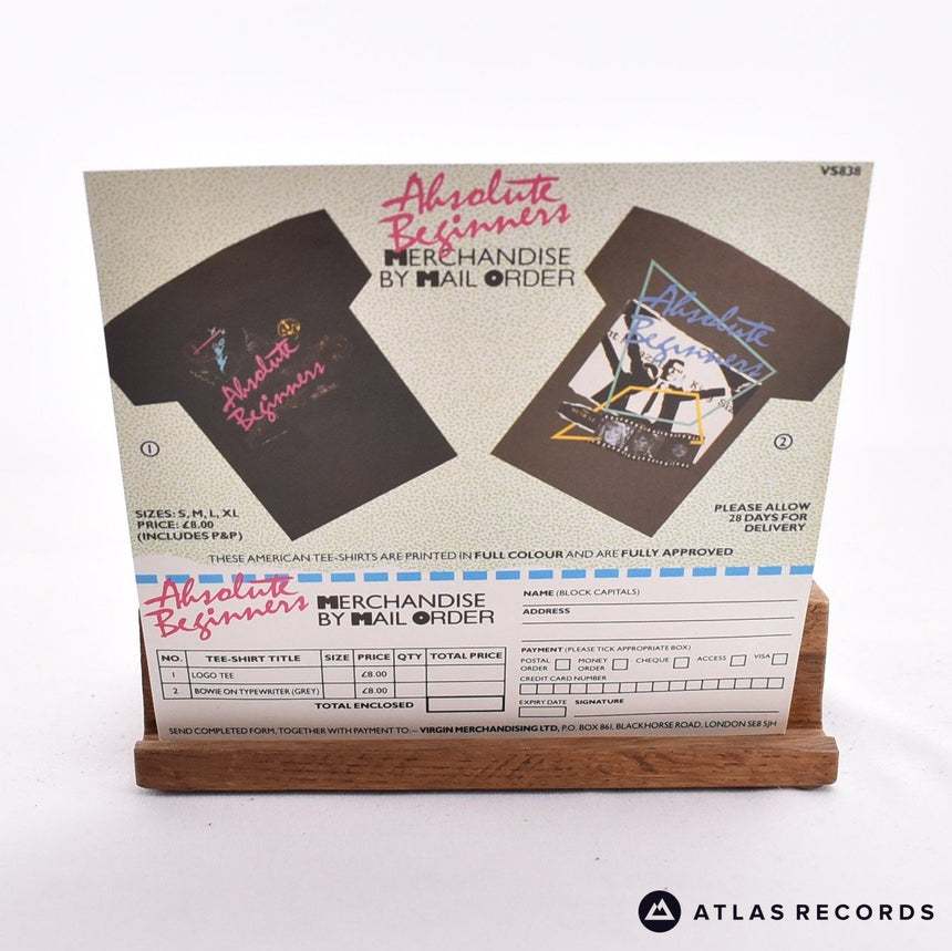 David Bowie - Absolute Beginners - Merch Insert 7" Vinyl Record - VG+/EX