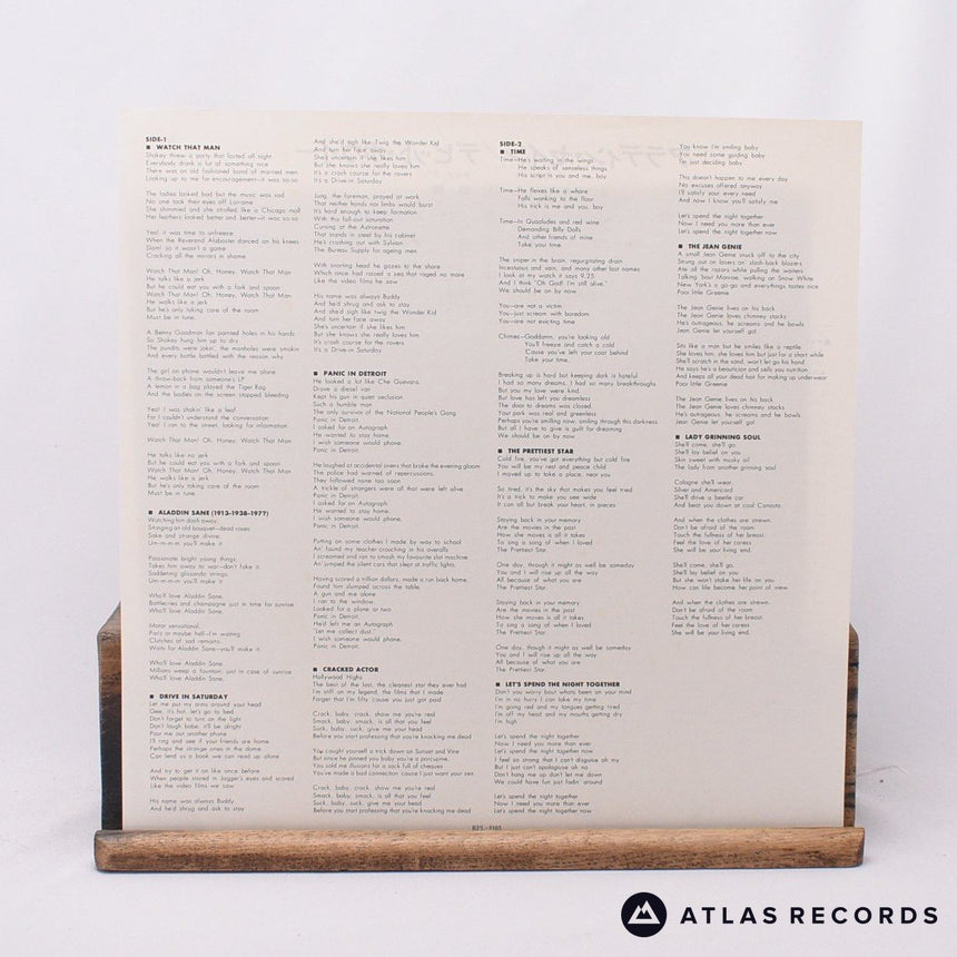 David Bowie - Aladdin Sane = アラディン・セイン - Lyric Sheet A B LP Vinyl Record - NM/NM