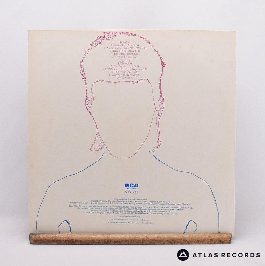 David Bowie - Aladdin Sane - Reissue A2 A5 LP Vinyl Record - EX/VG+