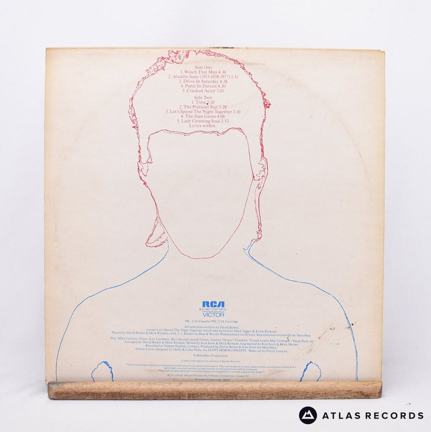 David Bowie - Aladdin Sane - Lyric Sheet Reissue 3T 3T LP Vinyl Record - VG+/EX