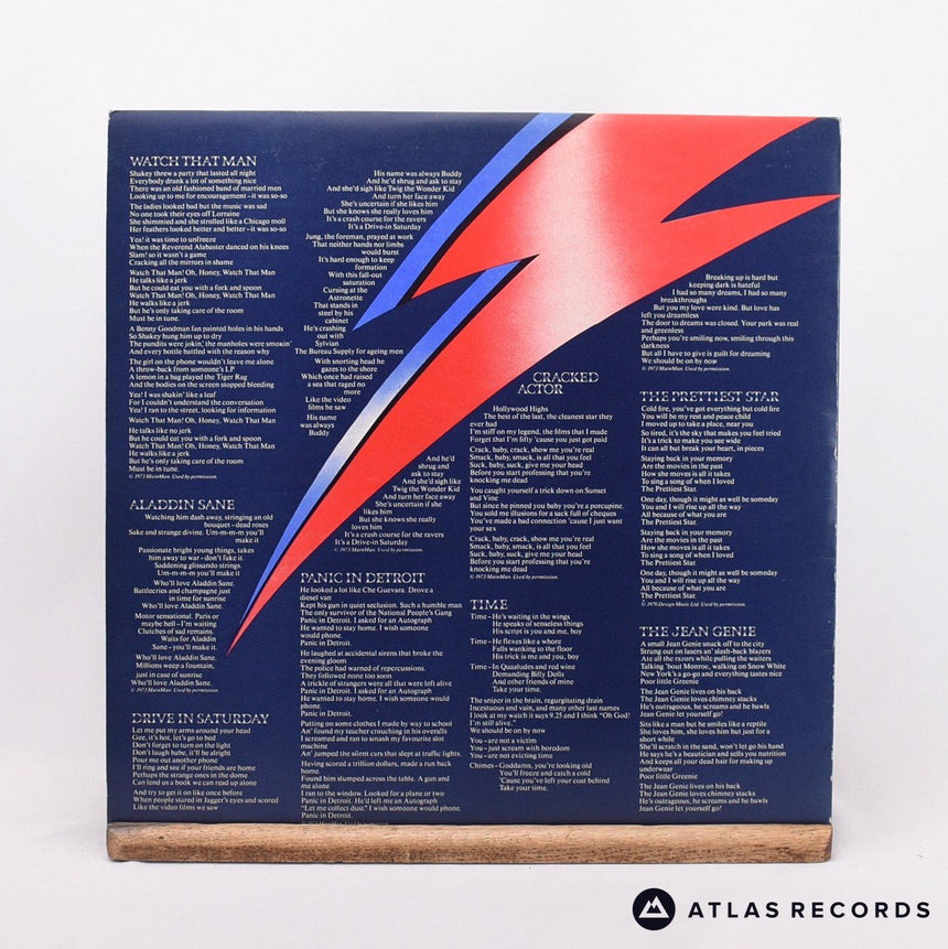 David Bowie - Aladdin Sane - Gatefold LP Vinyl Record - EX/EX