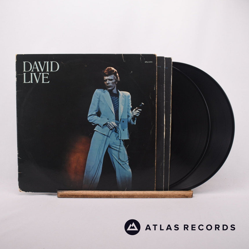David Bowie David Live 2 x LP Vinyl Record - Front Cover & Record