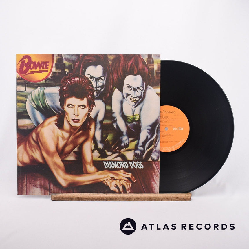 David Bowie Diamond Dogs LP Vinyl Record - Front Cover & Record