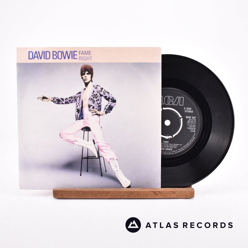 David Bowie Fame 7" Vinyl Record - Front Cover & Record