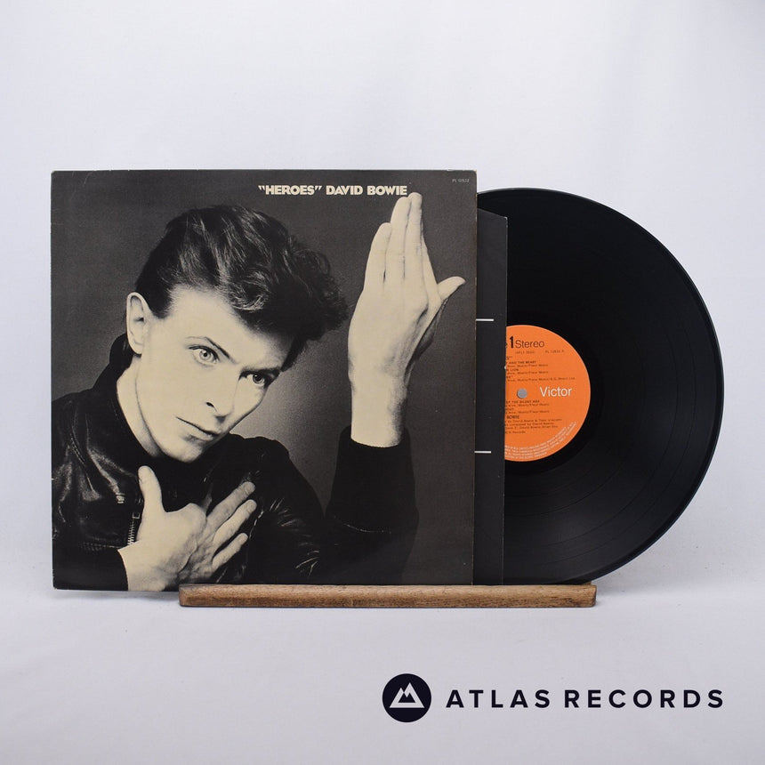 David Bowie "Heroes" LP Vinyl Record - Front Cover & Record