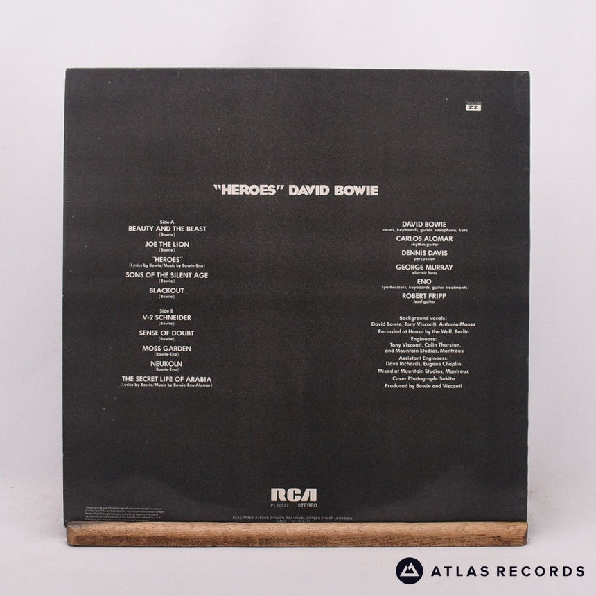 David Bowie - "Heroes" - Lyric Sheet A-2 B-2 LP Vinyl Record - EX/EX