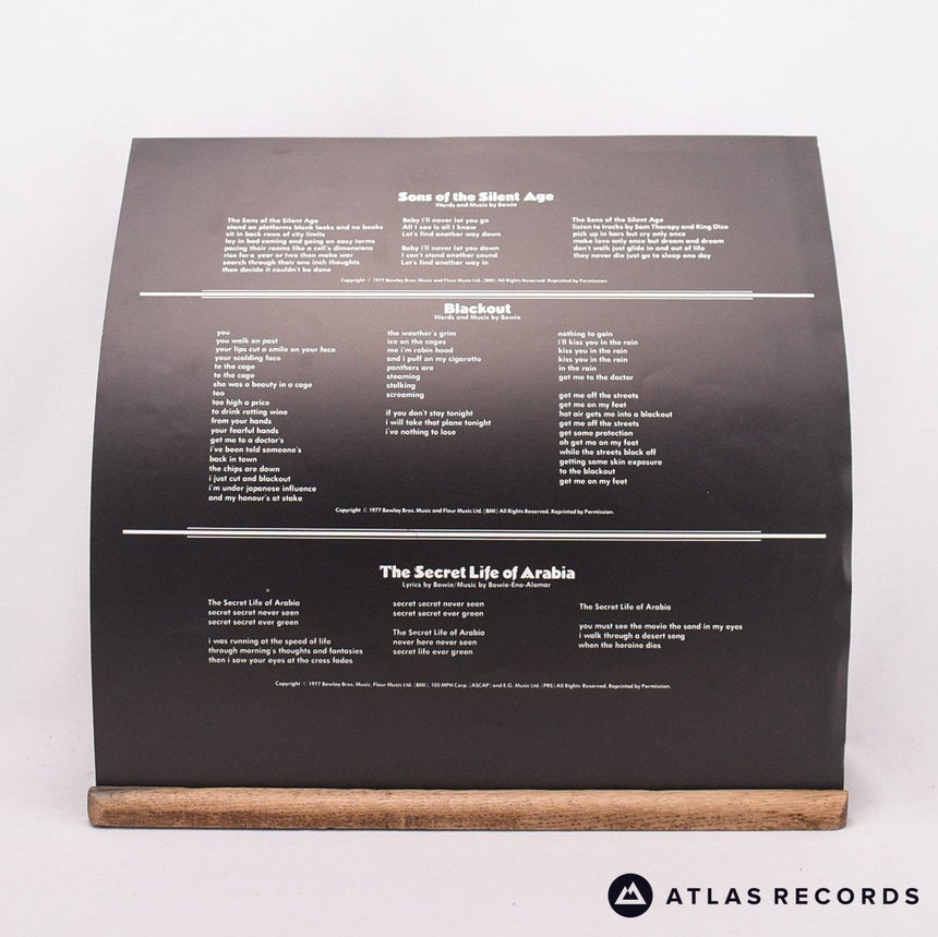 David Bowie - "Heroes" - First French Press Lyric Sheet LP Vinyl Record - EX/EX