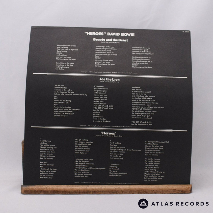 David Bowie - "Heroes" - A-3 B-5 LP Vinyl Record - EX/EX