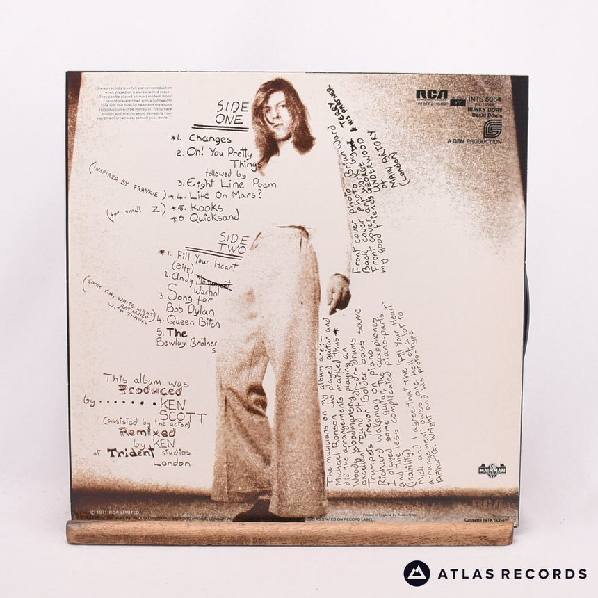 David Bowie - Hunky Dory - Bilbo Reissue A-3 B-2 LP Vinyl Record - EX/EX