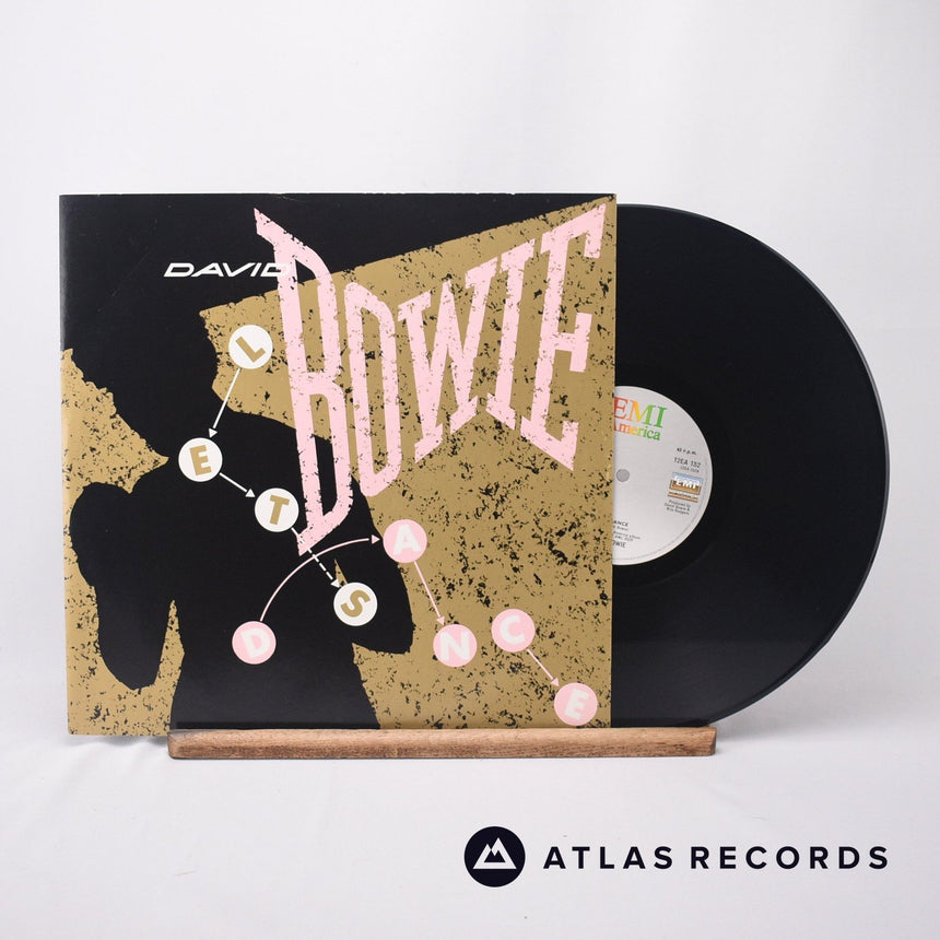David Bowie Let's Dance 12" Vinyl Record - Front Cover & Record