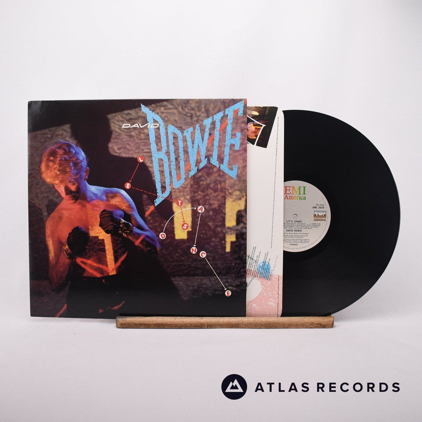 David Bowie Let's Dance LP Vinyl Record - Front Cover & Record