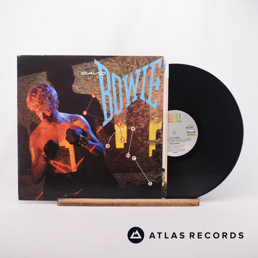 David Bowie Let's Dance LP Vinyl Record - Front Cover & Record