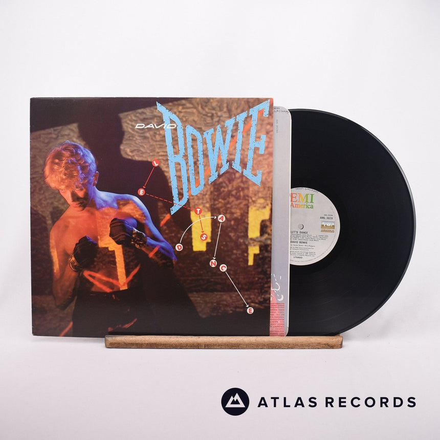 David Bowie Let's Dance LP Vinyl Record - Front Cover & Record