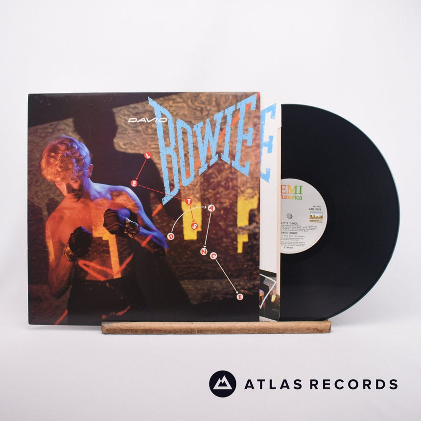 David Bowie Let's Dance LP Vinyl Record - Front Cover & Record