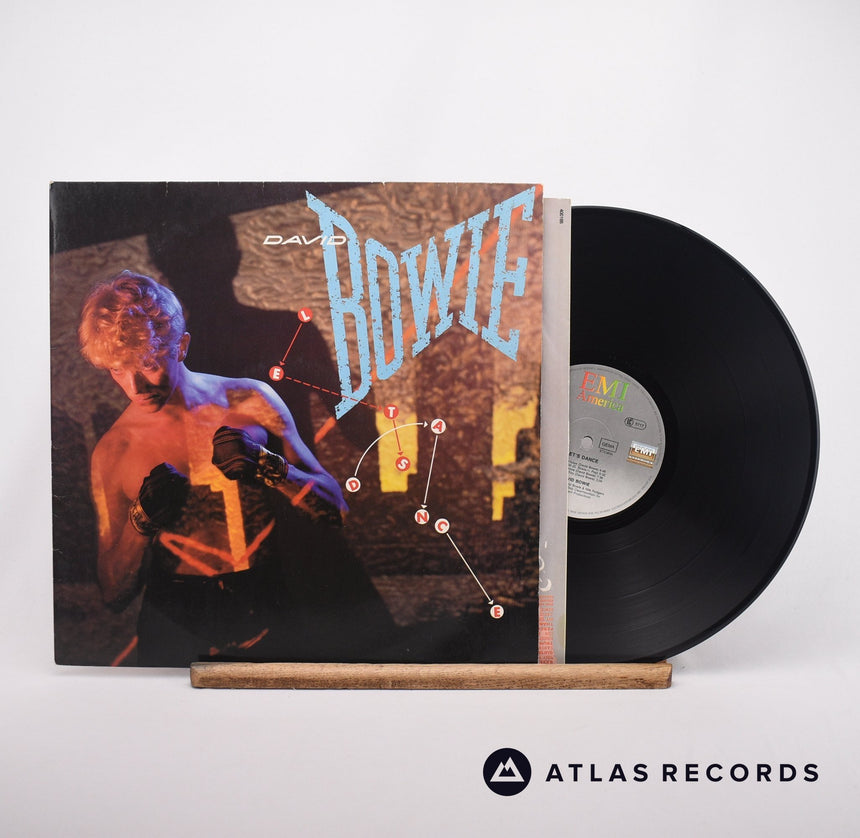 David Bowie Let's Dance LP Vinyl Record - Front Cover & Record