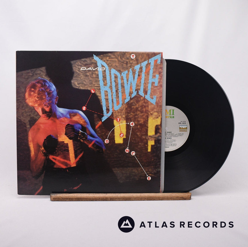 David Bowie Let's Dance LP Vinyl Record - Front Cover & Record
