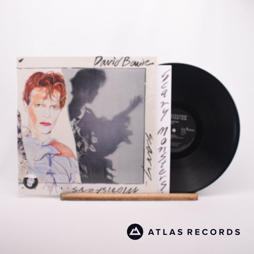 David Bowie Scary Monsters LP Vinyl Record - Front Cover & Record