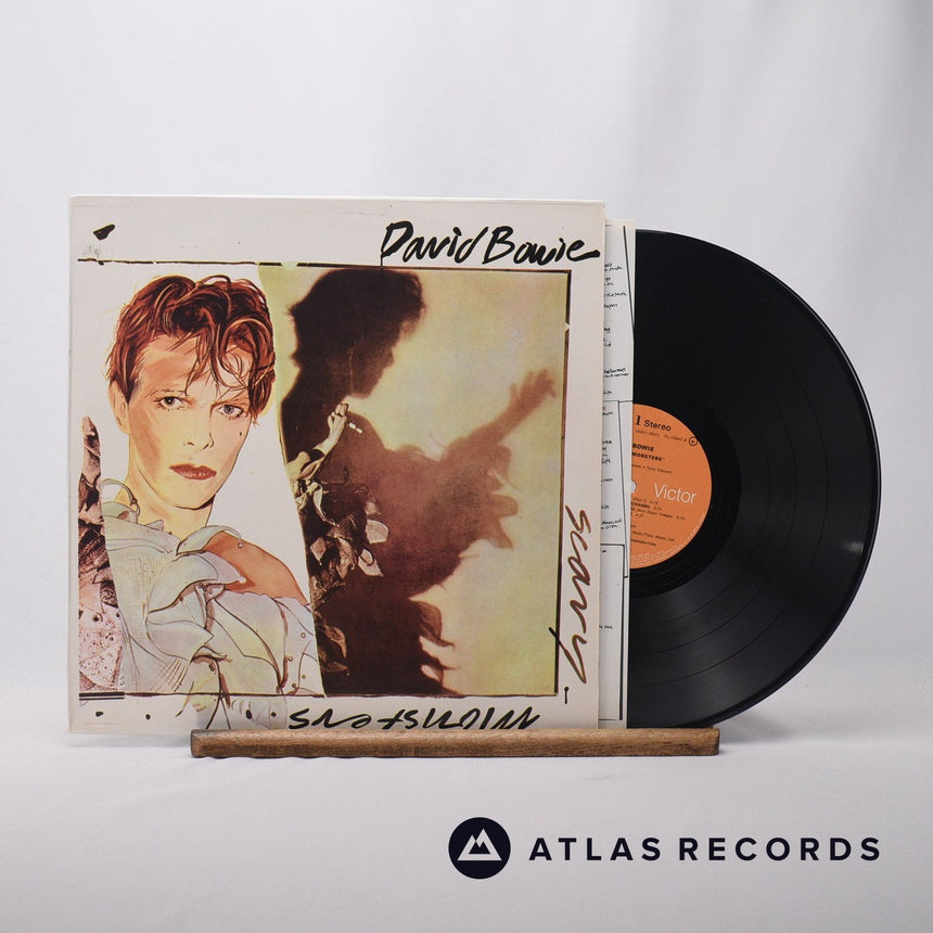 David Bowie Scary Monsters LP Vinyl Record - Front Cover & Record